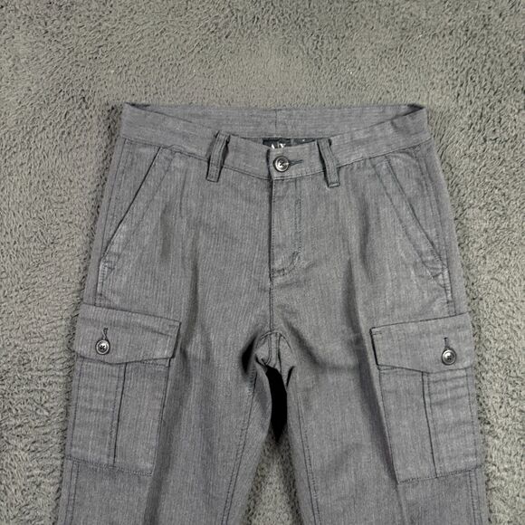 Armani Exchange Pants Mens 30x30 Gray Cargo Pants Slim Fit Wool Blend Designer - Picture 2 of 15
